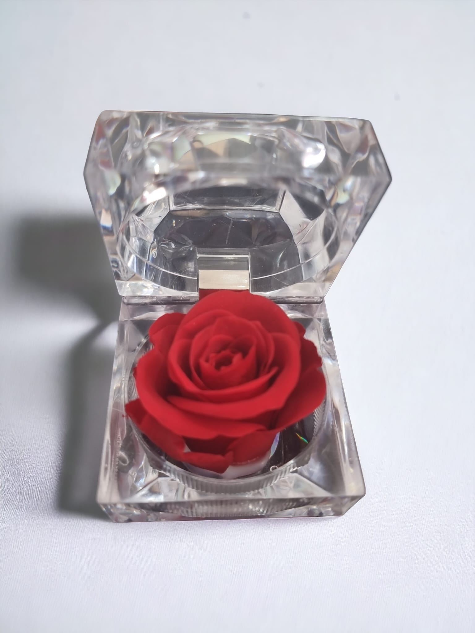 Preserved Red Rose in Glass Acrylic Box - A Perfect Valentine's Day - Shiptora