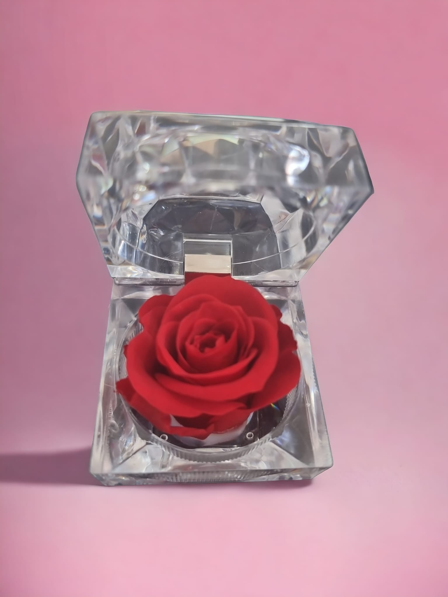 Preserved Red Rose in Glass Acrylic Box - A Perfect Valentine's Day - Shiptora