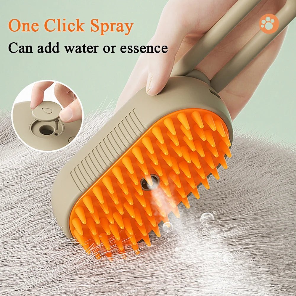 Steamy Cat Brush 3 in 1 Electric Anti - splashing Cat Brush with Steam - Shiptora