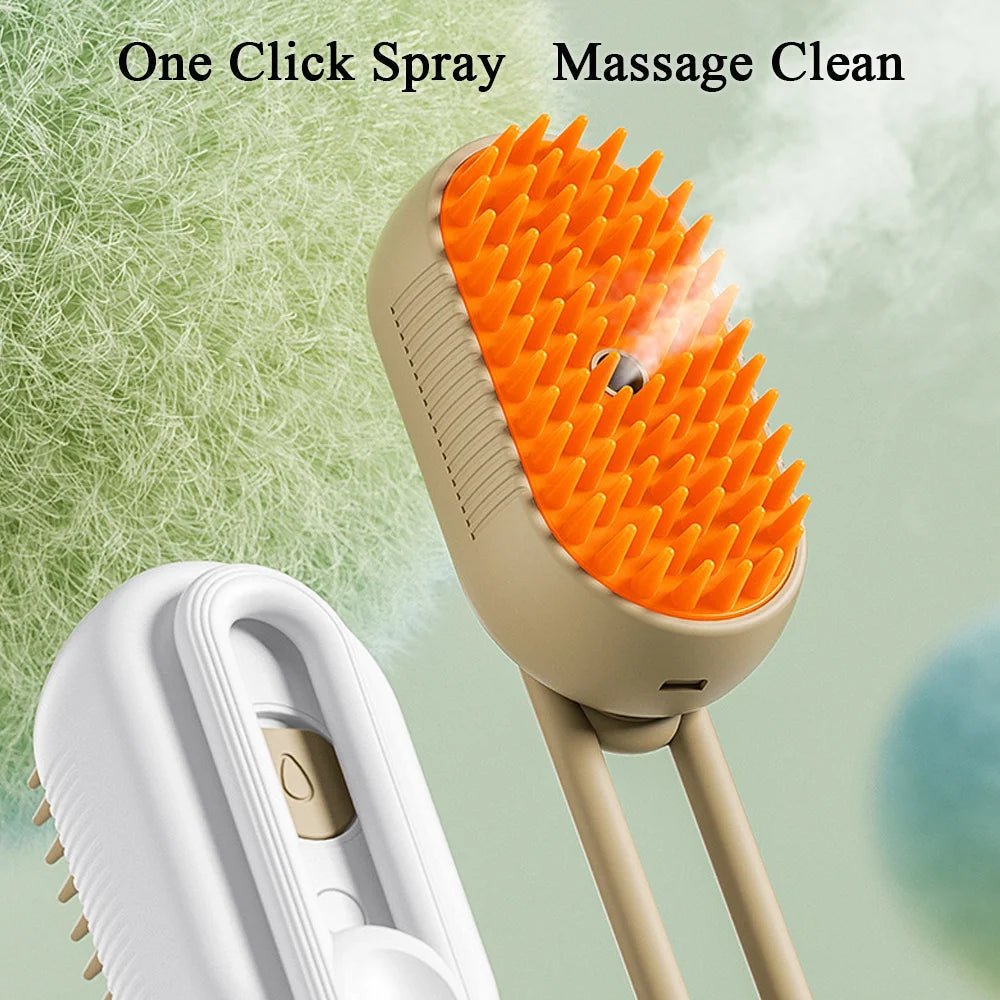 Steamy Cat Brush 3 in 1 Electric Anti - splashing Cat Brush with Steam - Shiptora