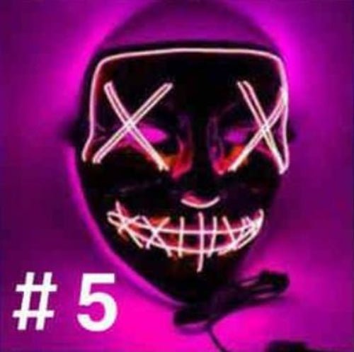 The Purge Lichtgevend Masker – Kies Jouw Kleur en Maak de Nacht Angstig! - Shiptora