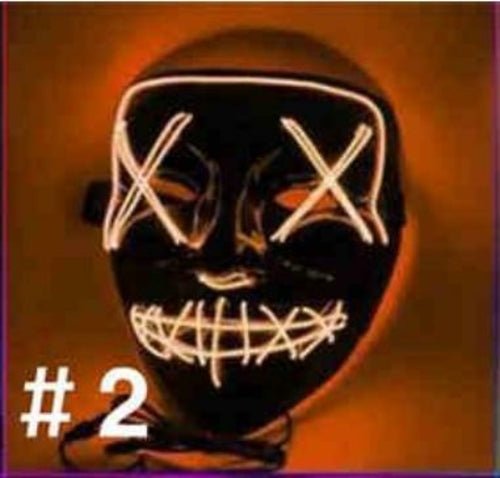 The Purge Lichtgevend Masker – Kies Jouw Kleur en Maak de Nacht Angstig! - Shiptora