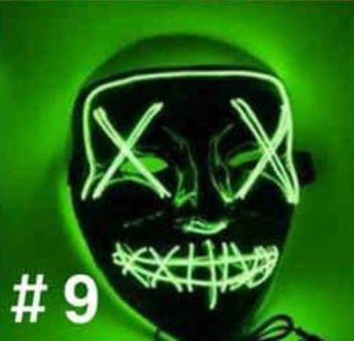 The Purge Lichtgevend Masker – Kies Jouw Kleur en Maak de Nacht Angstig! - Shiptora