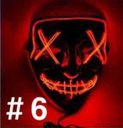 The Purge Lichtgevend Masker – Kies Jouw Kleur en Maak de Nacht Angstig! - Shiptora