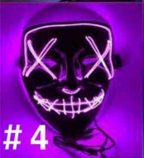 The Purge Lichtgevend Masker – Kies Jouw Kleur en Maak de Nacht Angstig! - Shiptora