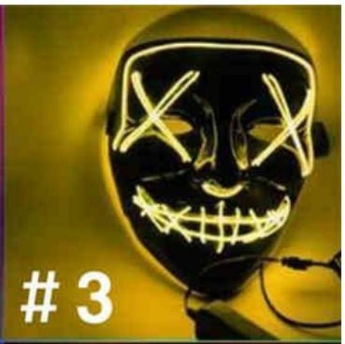 The Purge Lichtgevend Masker – Kies Jouw Kleur en Maak de Nacht Angstig! - Shiptora