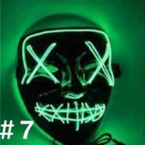 The Purge Lichtgevend Masker – Kies Jouw Kleur en Maak de Nacht Angstig! - Shiptora